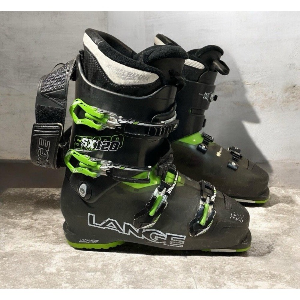 Lange SX 120 Ski Boots Black Lime Green 28.5 326mm Mens Advanced Downhill